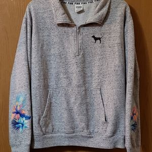 Womens Heather Grey PINK Victoria's Secret Sweatshirt